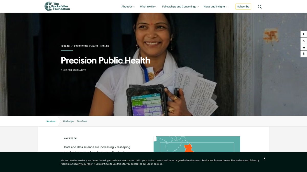 Rockefeller Foundation article screenshot